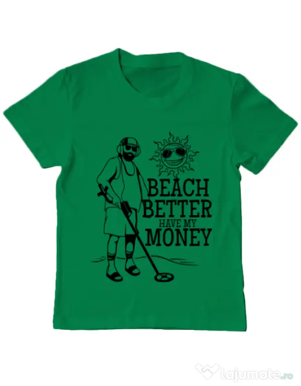 Tricou ADLER copil Beach better have my money Verde mediu