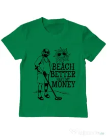 Tricou ADLER copil Beach better have my money Verde mediu