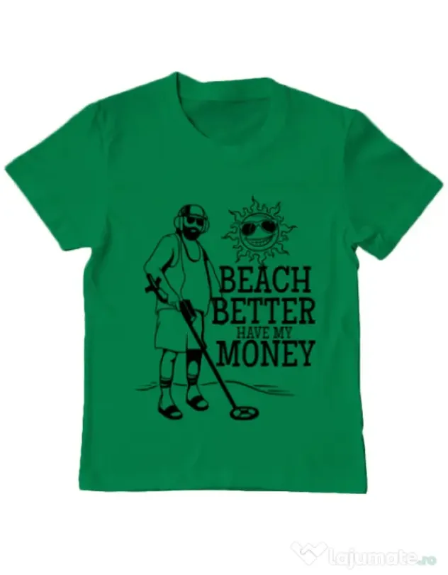 Tricou ADLER copil Beach better have my money Verde mediu