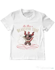 Tricou ADLER copil Beautiful soul Alb