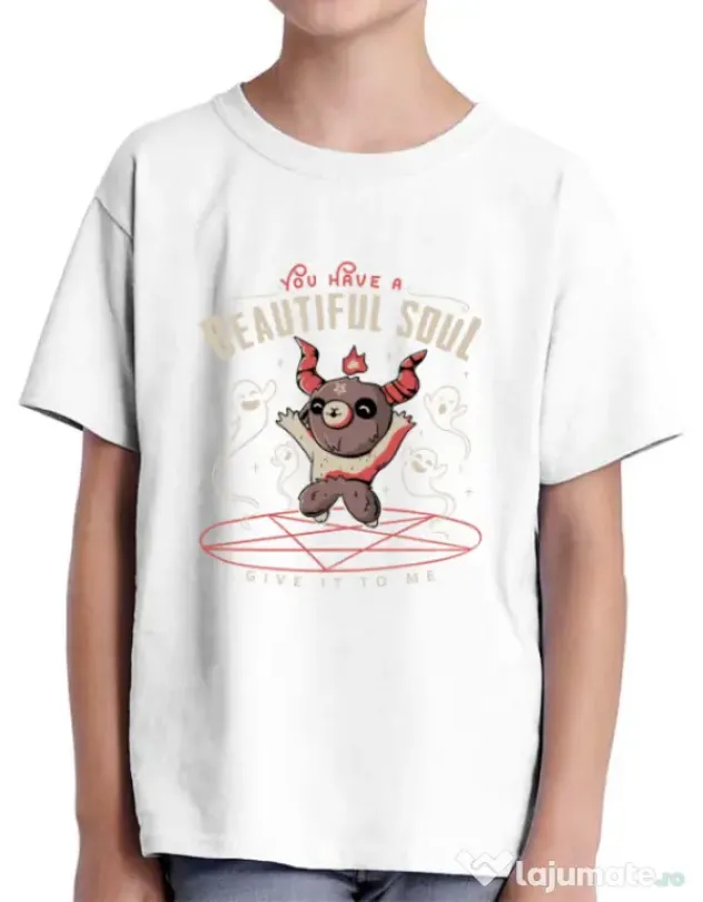 Tricou ADLER copil Beautiful soul Alb