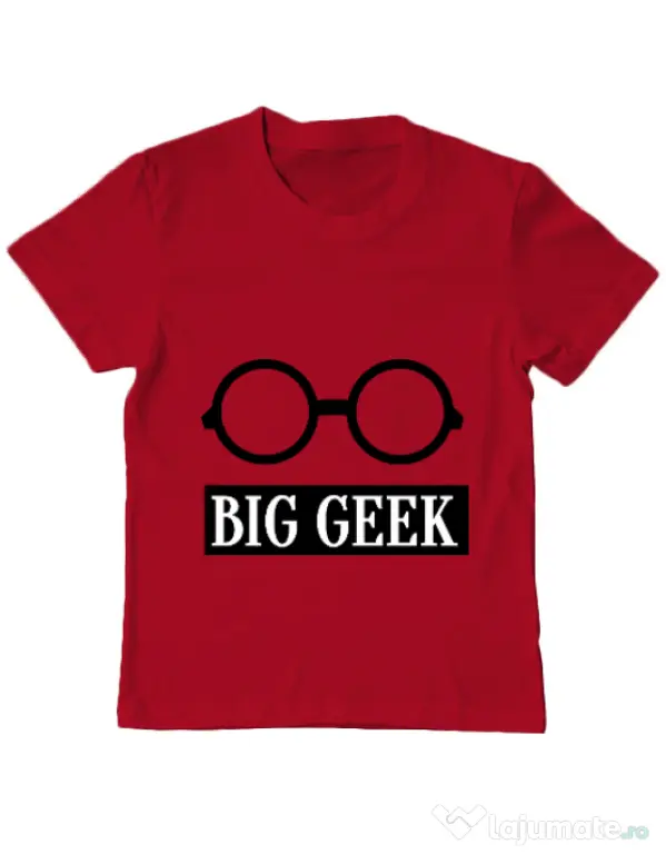 Tricou ADLER copil Big geek Rosu