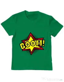 Tricou ADLER copil Boom! Verde mediu