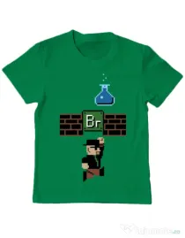 Tricou ADLER copil Breaking Mario Verde mediu