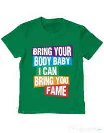 Tricou ADLER copil Bring your body Verde mediu