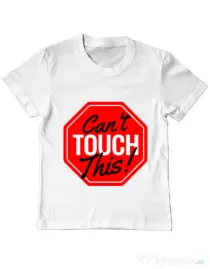 Tricou ADLER copil Can’t touch this Alb