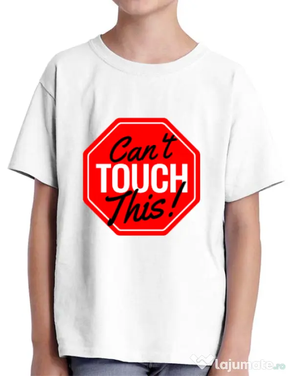 Tricou ADLER copil Can’t touch this Alb