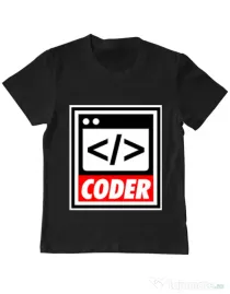 Tricou ADLER copil Coder Negru