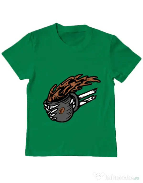 Tricou ADLER copil Coffee First Verde mediu