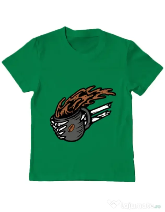Tricou ADLER copil Coffee First Verde mediu