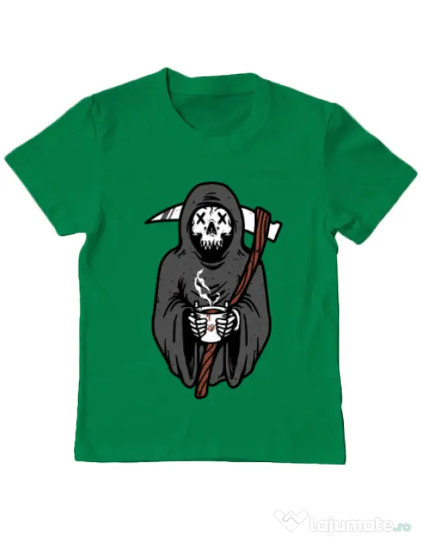 Tricou ADLER copil Coffee Reaper Verde mediu