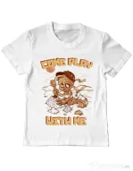 Tricou ADLER copil Come play with me Alb