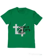 Tricou ADLER copil Crop it Verde mediu