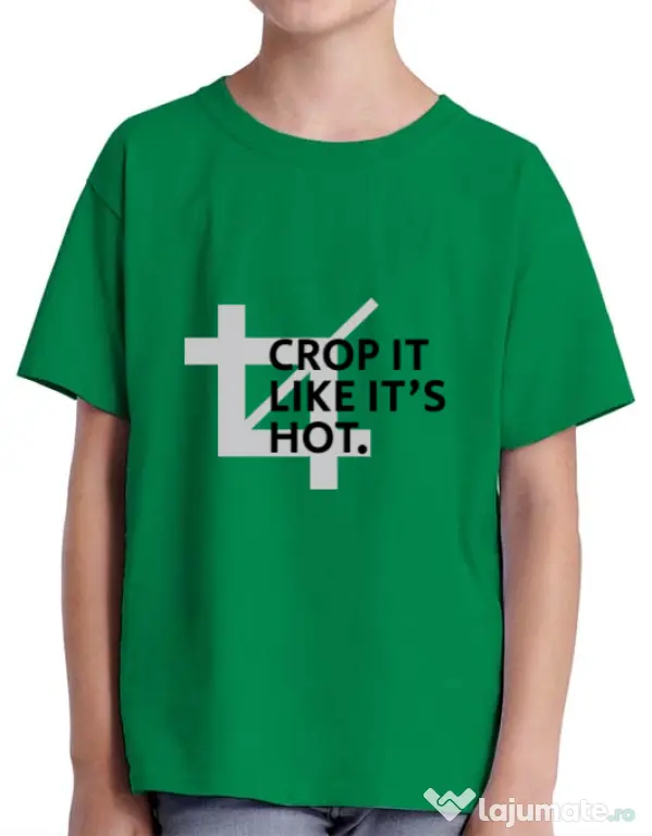 Tricou ADLER copil Crop it Verde mediu