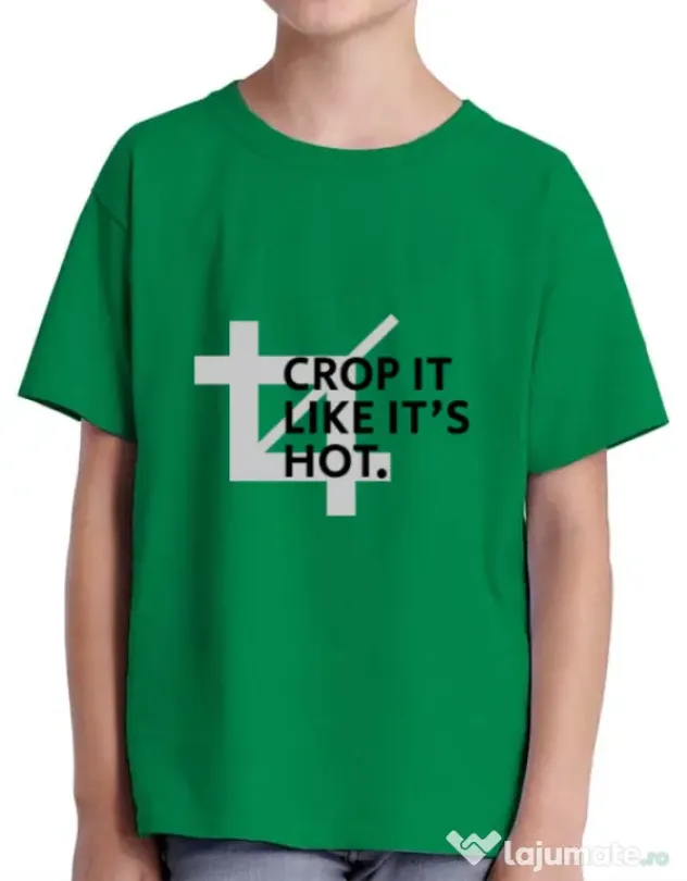 Tricou ADLER copil Crop it Verde mediu