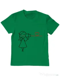 Tricou ADLER copil Cuvinte de dragoste 2 Verde mediu