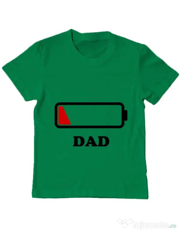 Tricou ADLER copil Dad battery Verde mediu