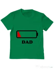 Tricou ADLER copil Dad battery Verde mediu