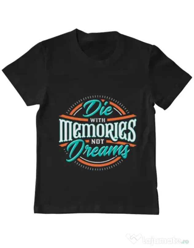 Tricou ADLER copil Die With Memories Not Dreams Negru