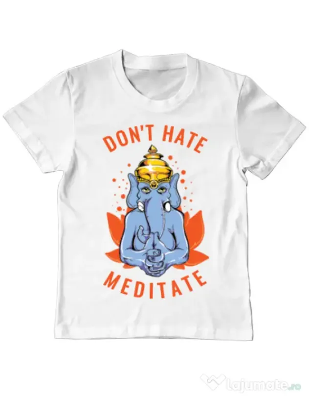 Tricou ADLER copil Don’t hate Alb