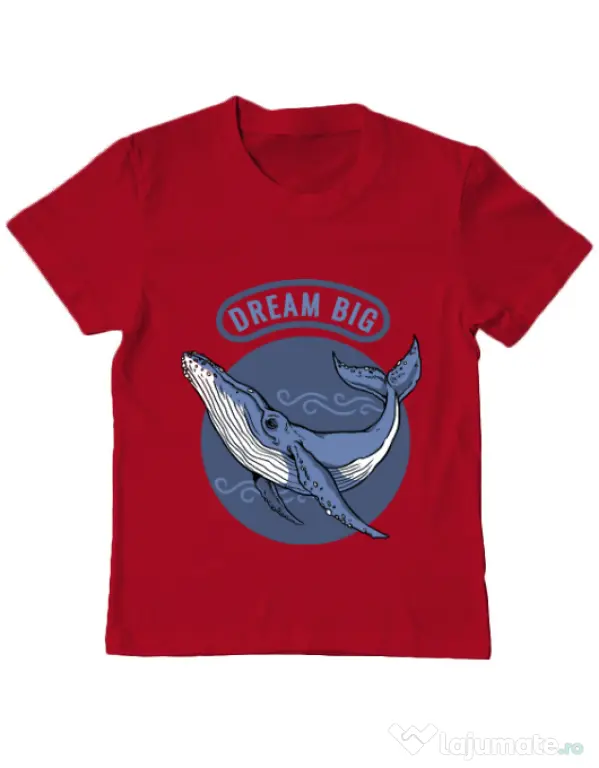 Tricou ADLER copil Dream big Rosu