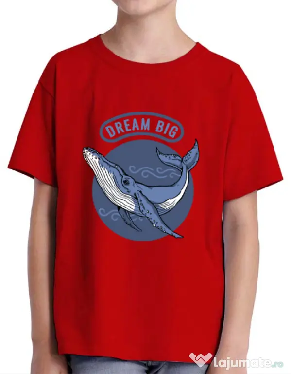 Tricou ADLER copil Dream big Rosu