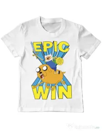 Tricou ADLER copil Epic win Alb