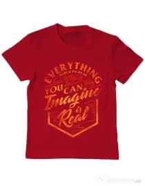 Tricou ADLER copil Everything You Can Imagine is Real Rosu