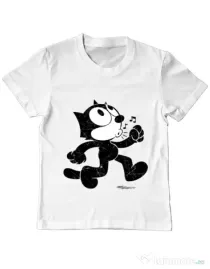 Tricou ADLER copil Felix the cat Alb