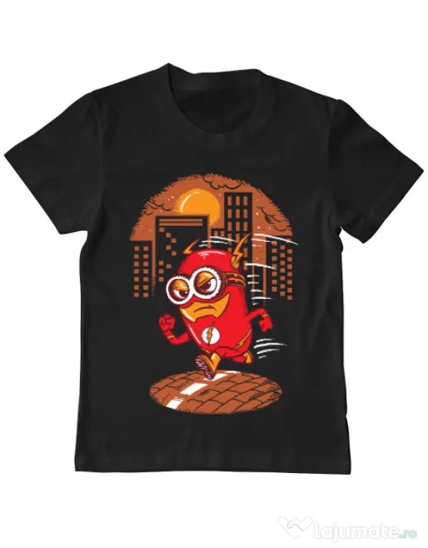 Tricou ADLER copil Flash minion Negru