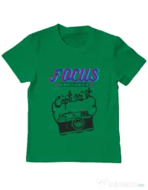 Tricou ADLER copil Focus and than Capture it Verde mediu