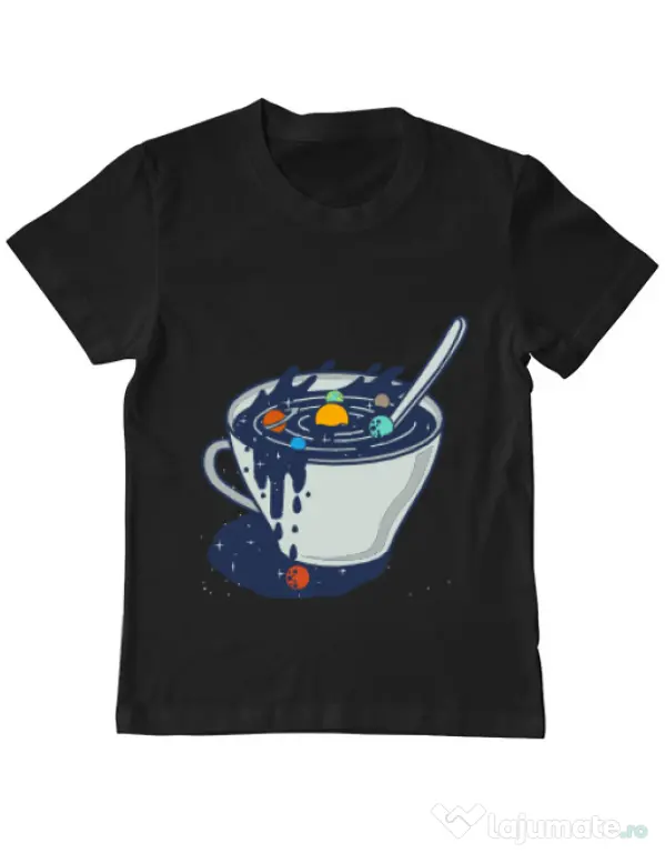 Tricou ADLER copil Galaxy mug Negru