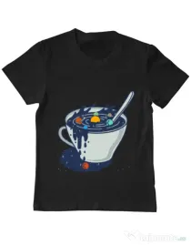Tricou ADLER copil Galaxy mug Negru
