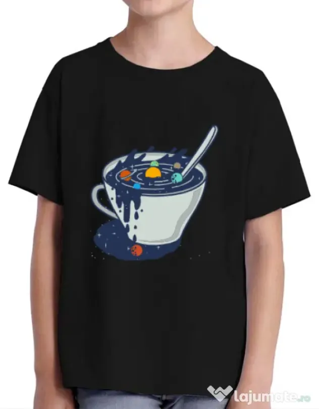Tricou ADLER copil Galaxy mug Negru