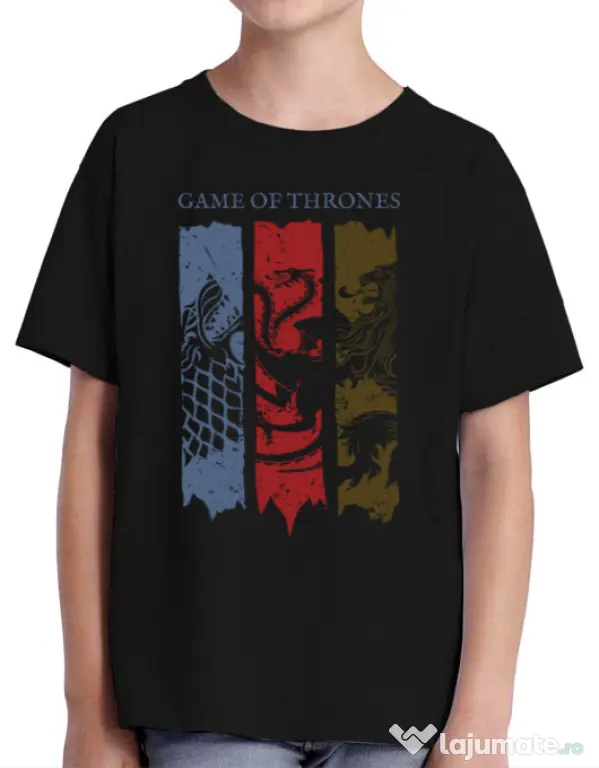 Tricou ADLER copil Game of Thrones Negru