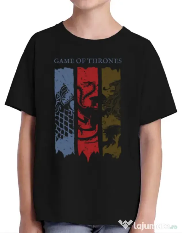 Tricou ADLER copil Game of Thrones Negru