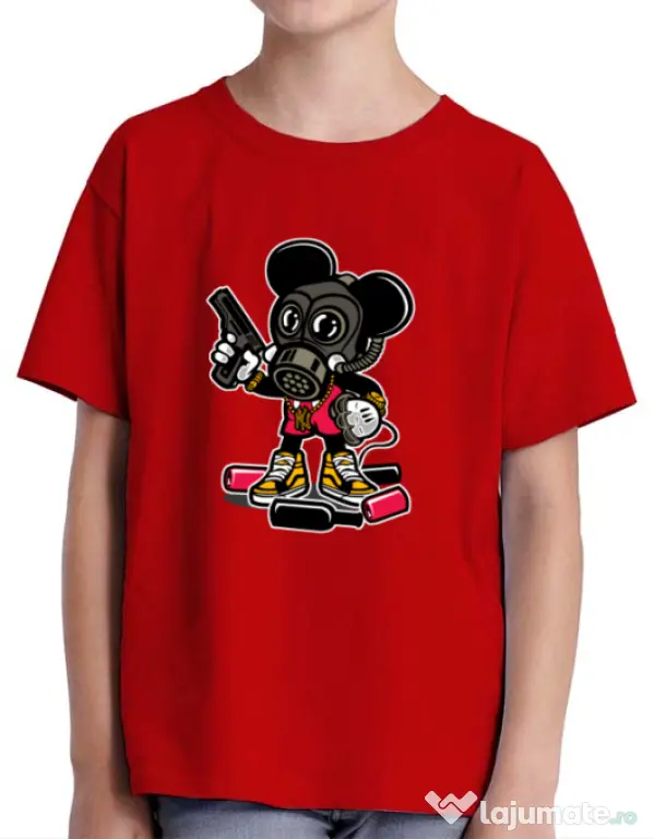 Tricou ADLER copil Gangsta Mouse Rosu
