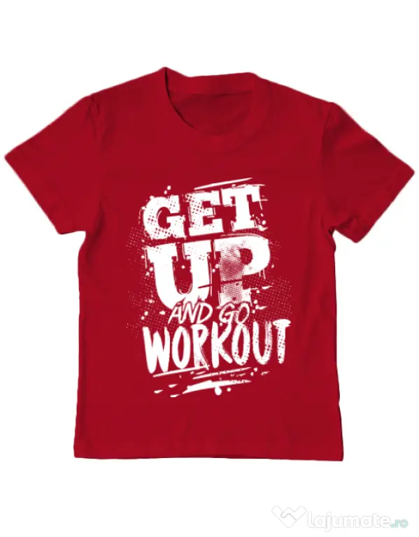 Tricou ADLER copil Get up and go workout Rosu