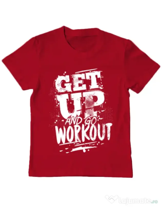 Tricou ADLER copil Get up and go workout Rosu