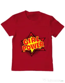 Tricou ADLER copil Girl power Rosu