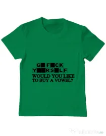 Tricou ADLER copil Go fuck yourself Verde mediu