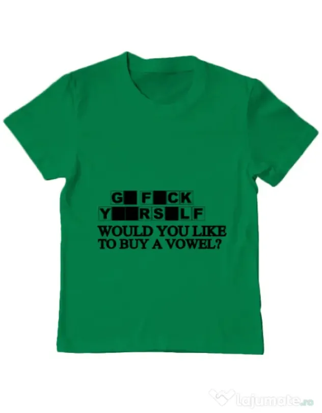 Tricou ADLER copil Go fuck yourself Verde mediu