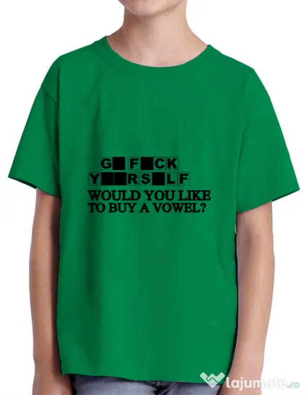 Tricou ADLER copil Go fuck yourself Verde mediu