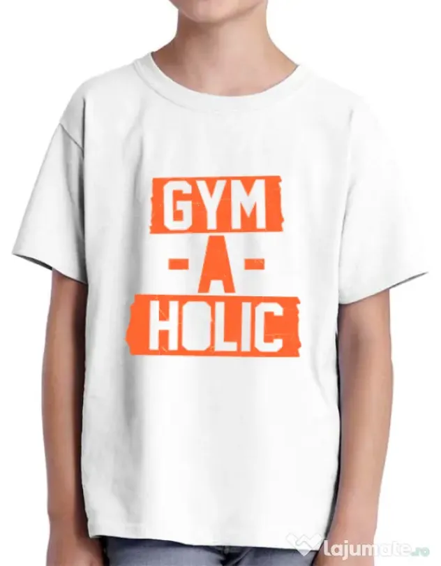 Tricou ADLER copil Gymaholic Alb