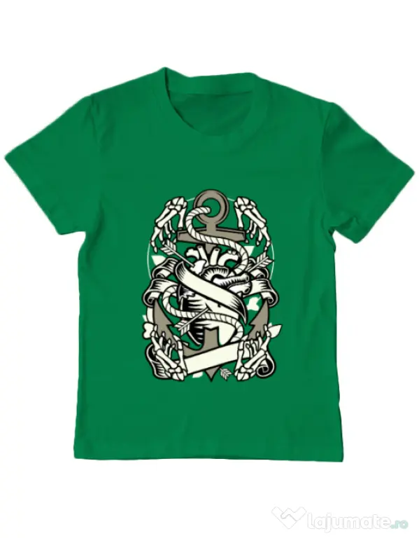 Tricou ADLER copil Heart and Anchor Verde mediu