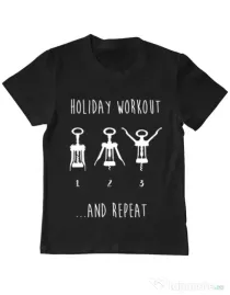 Tricou ADLER copil Holiday workout Negru