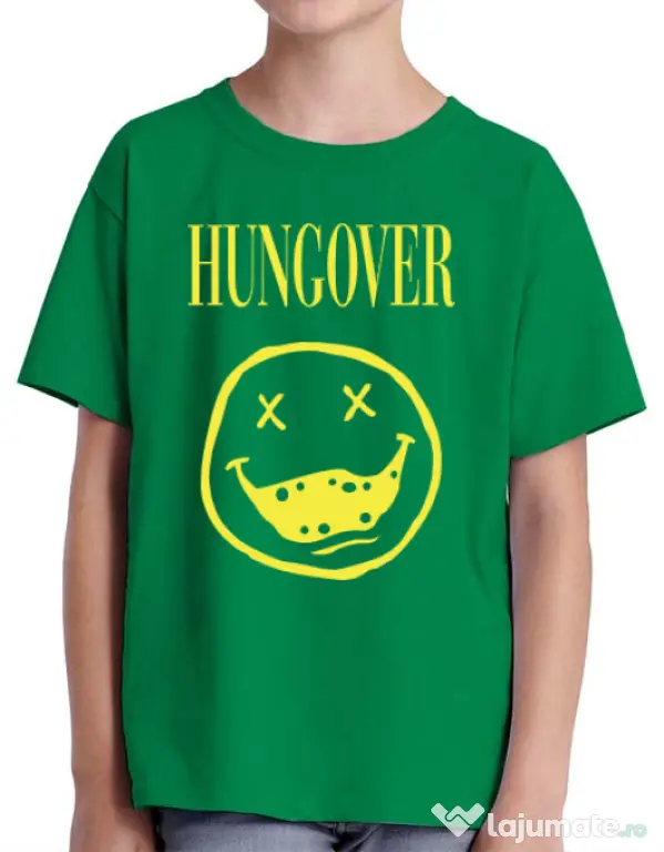 Tricou ADLER copil Hungover Verde mediu