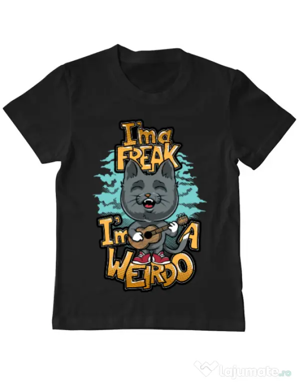 Tricou ADLER copil I am a freak Negru
