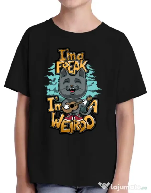 Tricou ADLER copil I am a freak Negru