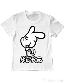 Tricou ADLER copil I am hers Alb